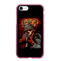 Чехол iPhone 7/8 матовый Slayer, цвет: 3D-малиновый