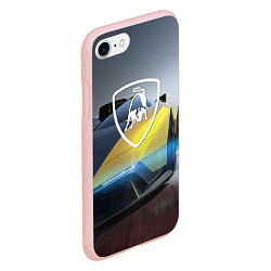 Чехол iPhone 7/8 матовый Lamborghini - Italy, цвет: 3D-светло-розовый — фото 2