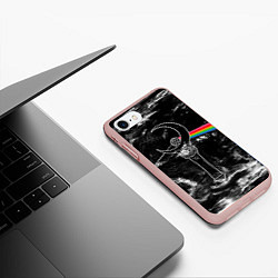 Чехол iPhone 7/8 матовый Dark Side of the Moon Stick, цвет: 3D-светло-розовый — фото 2