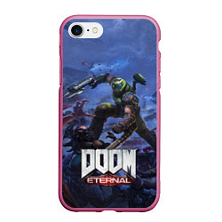 Чехол iPhone 7/8 матовый Doom Eternal The Ancient Gods, цвет: 3D-малиновый