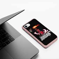 Чехол iPhone 7/8 матовый MICHAEL JORDAN, цвет: 3D-светло-розовый — фото 2