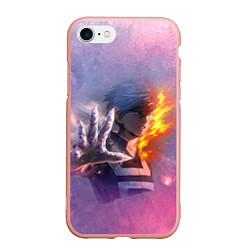Чехол iPhone 7/8 матовый Шото Тодороки, цвет: 3D-светло-розовый