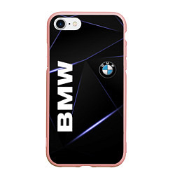 Чехол iPhone 7/8 матовый BMW, цвет: 3D-светло-розовый