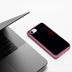 Чехол iPhone 7/8 матовый DARK SOULS, цвет: 3D-малиновый — фото 2