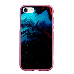 Чехол iPhone 7/8 матовый ПЛАЗМА, цвет: 3D-малиновый