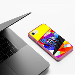 Чехол iPhone 7/8 матовый FORTNITE NEW SEASON 2020, цвет: 3D-малиновый — фото 2