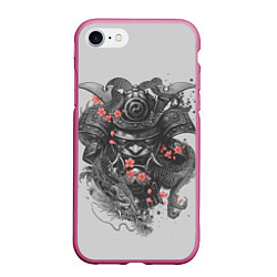 Чехол iPhone 7/8 матовый Samurai, цвет: 3D-малиновый
