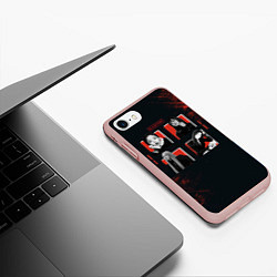 Чехол iPhone 7/8 матовый BLACKPINK, цвет: 3D-светло-розовый — фото 2