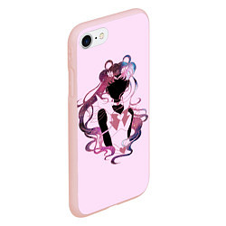 Чехол iPhone 7/8 матовый Космическая Сейлор Мун, цвет: 3D-светло-розовый — фото 2