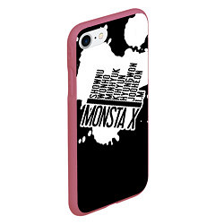 Чехол iPhone 7/8 матовый Monsta X, цвет: 3D-малиновый — фото 2