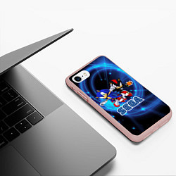 Чехол iPhone 7/8 матовый Sonic SEGA, цвет: 3D-светло-розовый — фото 2