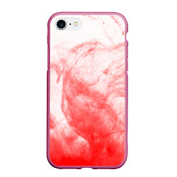Чехол iPhone 7/8 матовый RED SMOKE, цвет: 3D-малиновый