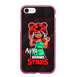 Чехол iPhone 7/8 матовый Nita Brawl Stars, цвет: 3D-малиновый