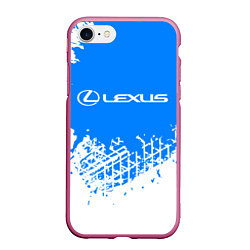 Чехол iPhone 7/8 матовый LEXUS ЛЕКСУС, цвет: 3D-малиновый