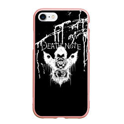 Чехол iPhone 7/8 матовый Death Note, цвет: 3D-светло-розовый