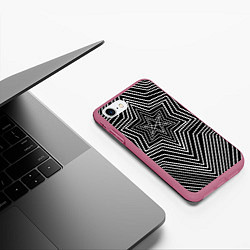 Чехол iPhone 7/8 матовый BRING ME THE HORIZON DARK, цвет: 3D-малиновый — фото 2