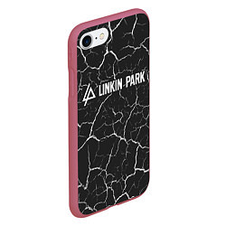 Чехол iPhone 7/8 матовый LINKIN PARK ЛИНКИН ПАРК, цвет: 3D-малиновый — фото 2
