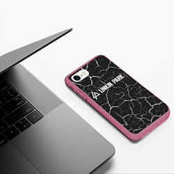 Чехол iPhone 7/8 матовый LINKIN PARK ЛИНКИН ПАРК, цвет: 3D-малиновый — фото 2