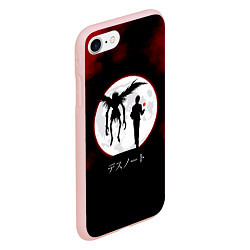 Чехол iPhone 7/8 матовый Death Note, цвет: 3D-светло-розовый — фото 2