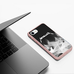 Чехол iPhone 7/8 матовый METALLICA МЕТАЛЛИКА, цвет: 3D-светло-розовый — фото 2