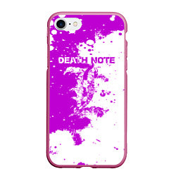 Чехол iPhone 7/8 матовый Death Note, цвет: 3D-малиновый