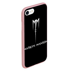 Чехол iPhone 7/8 матовый Marilyn Manson, цвет: 3D-баблгам — фото 2