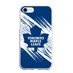 Чехол iPhone 7/8 матовый Toronto Maple Leafs,, цвет: 3D-белый