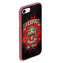 Чехол iPhone 7/8 матовый LIVERPOOL FC, цвет: 3D-малиновый — фото 2