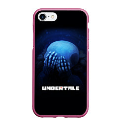 Чехол iPhone 7/8 матовый UNDERTALE, цвет: 3D-малиновый