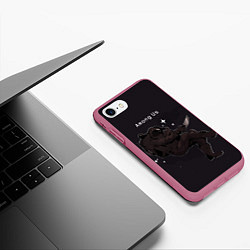 Чехол iPhone 7/8 матовый Among us, цвет: 3D-малиновый — фото 2