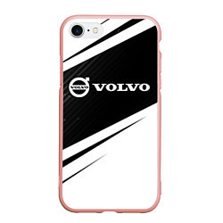 Чехол iPhone 7/8 матовый VOLVO Вольво, цвет: 3D-светло-розовый