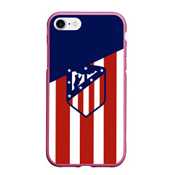 Чехол iPhone 7/8 матовый Atletico Madrid, цвет: 3D-малиновый