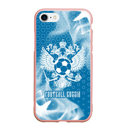 Чехол iPhone 7/8 матовый FOOTBALL RUSSIA Футбол, цвет: 3D-светло-розовый