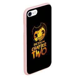 Чехол iPhone 7/8 матовый Bendy And The Ink Machine, цвет: 3D-светло-розовый — фото 2