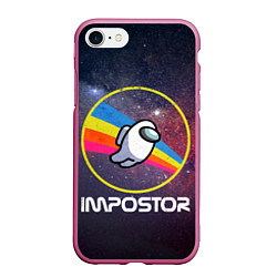 Чехол iPhone 7/8 матовый NASA Impostor, цвет: 3D-малиновый