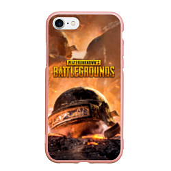 Чехол iPhone 7/8 матовый PlayerUnknowns Battlegrounds, цвет: 3D-светло-розовый
