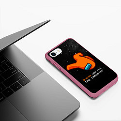 Чехол iPhone 7/8 матовый AMONG US - Orange, цвет: 3D-малиновый — фото 2