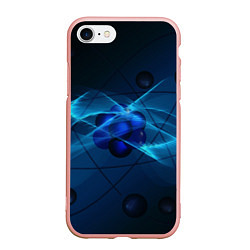 Чехол iPhone 7/8 матовый Атом, цвет: 3D-светло-розовый