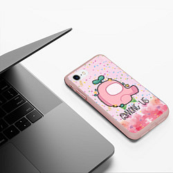 Чехол iPhone 7/8 матовый Among Us girl, цвет: 3D-светло-розовый — фото 2