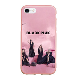 Чехол iPhone 7/8 матовый BLACKPINK x PUBG, цвет: 3D-светло-розовый