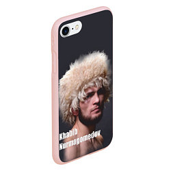 Чехол iPhone 7/8 матовый Хабиб Нурмагомедов, цвет: 3D-светло-розовый — фото 2
