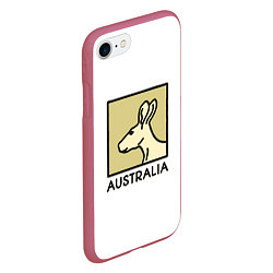 Чехол iPhone 7/8 матовый Australia, цвет: 3D-малиновый — фото 2
