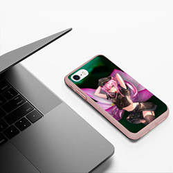 Чехол iPhone 7/8 матовый Zero Two, цвет: 3D-светло-розовый — фото 2