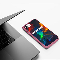 Чехол iPhone 7/8 матовый REVELATION, цвет: 3D-малиновый — фото 2