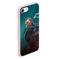 Чехол iPhone 7/8 матовый ASSASSINS CREED VALHALLA, цвет: 3D-светло-розовый — фото 2