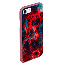 Чехол iPhone 7/8 матовый Гигантский космический монстр, цвет: 3D-малиновый — фото 2