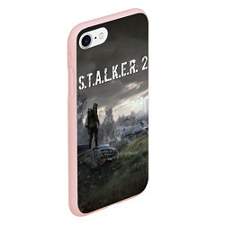 Чехол iPhone 7/8 матовый STALKER 2, цвет: 3D-светло-розовый — фото 2