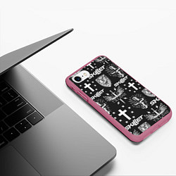 Чехол iPhone 7/8 матовый SKILLET, цвет: 3D-малиновый — фото 2