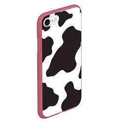 Чехол iPhone 7/8 матовый Корова, цвет: 3D-малиновый — фото 2