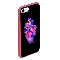 Чехол iPhone 7/8 матовый ОЧЕНЬ СТРАННЫЕ ДЕЛА, цвет: 3D-малиновый — фото 2